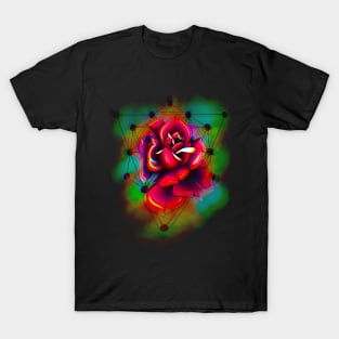 Chrome abberated  geo rose T-Shirt